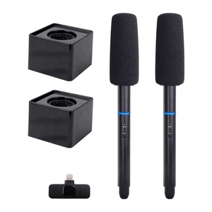 Microfono Wireless Professionale Portatile per iPhone iPad Telefoni Android Fotocamera Interviste Registrazioni Esterne - Product Image 1