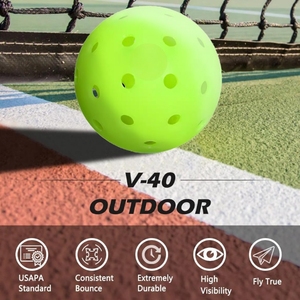 Palline <span class=keywords><strong>da</strong></span> Pickleball Jsword X40 a 40 Fori per Esterni, Stampate Rotazionalmente, in Materiale PE Durevole, Approvate USAPA, by Professor Pickleball - Product Image 1