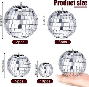 Nouveauté : Boules disco suspendues de 2 cm à 100 cm pour fêtes et décorations de Noël - Product Image 2