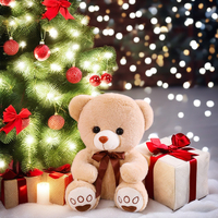 Ours en peluche personnalisé pour Noël, jouet en peluche doux avec rembourrage en coton PP, ours à nœud papillon, cadeau pour la Saint-Valentin