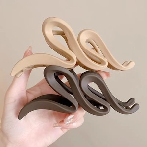 ที่หนีบผมแฟชั่นใหม่13ซม. ที่หนีบผมรูปคลื่นสีน้ำตาลเข้มทำจากอะคริลิคสีน้ำตาลเข้มนำกลับมาใช้ใหม่ - Product Image 1