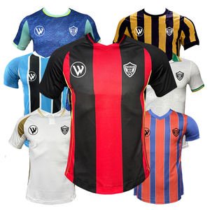 เสื้อฟุตบอลผู้ชายฤดูกาลใหม่ ผลิตจากโพลีเอสเตอร์ 100% แห้งเร็ว ระบายอากาศได้ดี พร้อมปักชื่อ/หมายเลขทีมตามสั่ง สำหรับปี 2025-2026 - Product Image 1