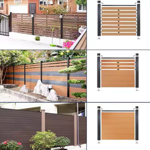 Vallas de aluminio de grano de madera de 6 pies de altura personalizables para jardinería urbana y diseño de paisaje y estilo en exteriores modernos - Product Image 4