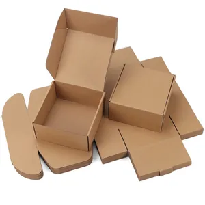 Toptan güçlü kahverengi hareketli oluklu karton nakliye özel tasarım Logo ile uçak kağıt kutuları
