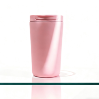 Usine en gros 12oz tasse à café rose 1/2 flacon thermos en acier inoxydable à double paroi avec couvercle en paille garder au froid et au chaud tasse personnalisée
