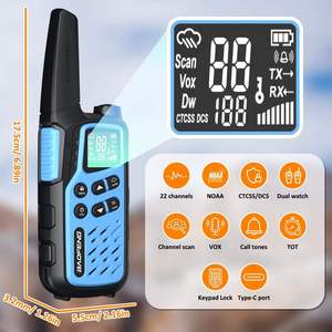 <span class=keywords><strong>Walkie</strong></span> <span class=keywords><strong>Talkie</strong></span> <span class=keywords><strong>Baofeng</strong></span> T25 FRS <span class=keywords><strong>PMR446</strong></span> sin Licencia, Radio Bidireccional, VOX, NOAA, Intercomunicador Inalámbrico, Largo Alcance, UHF, Portátil - Product Image 2