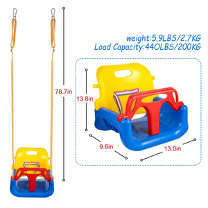 多機能ポータブルアンチフリップセーフティ & 取り外し可能な3-in-1キッズスイングチェアセット屋内/屋外スクールプレイ用 - Product Image 5