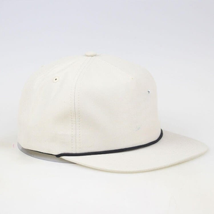 Casquette Snapback personnalisée blanche à 6 panneaux avec logo noir numéro 10 sur le panneau avant, unisexe, décontractée, en toile de coton, réglable - Product Image 5