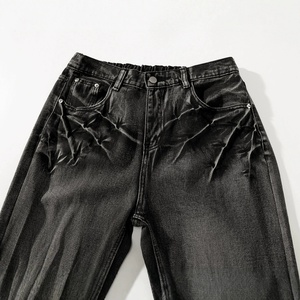 Jeans de Mezclilla de Algodón para Hombre, Corte Recto, Talle Medio, Color Azul Claro - Product Image 4