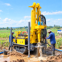 Foreuse hydraulique sur chenilles CE 300m pour puits d'eau profonds, machine de forage de sondages pour formations rocheuses dures