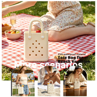 Sac à main pliable léger et imperméable en EVA, résistant aux taches, avec maille, pour bureau, à deux sangles, fermeture ouverte, portable, mini 19L