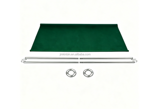 Poste de Acero Inoxidable para Filas con Cinta de Lona Verde, Poste de Seguridad para Control de Multitudes para Hoteles, Restaurantes y Centros Comerciales - Product Image 2