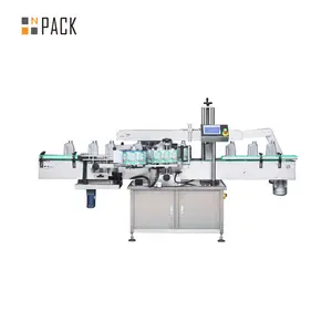 Automatic High Speed Two Sides Adhesive Sticker Labeling Machine Square Flat Bottles Front Back