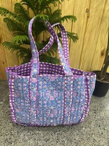 กระเป๋าโท้ทสีสันสดใส กระเป๋าช้อปปิ้ง/กระเป๋าสะพายไหล่ กระเป๋าผ้าควิลท์สำหรับผู้หญิง กระเป๋าเดินทางวีคเอนเดอร์ กระเป๋าถือ กระเป๋าโท้ทแฮนด์เมด - Product Image 3