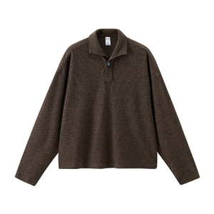 T-Shirt da <span class=keywords><strong>uomo</strong></span> stile italiano colletto intero autunno nuovo vecchio denaro a manica lunga con risvolto per il tempo libero per Polo - Product Image 1