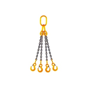 Sling de levage soudé en chaîne de zinc haute résistance, peint en couleur, à quatre branches, avec crochets de sécurité, modèle G80, marque OEM, certifié ISO9001 G8 - Product Image 1
