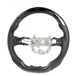 Volante Deportivo Personalizado de Fibra de Carbono Real con LED Inteligente para <span class=keywords><strong>Honda</strong></span> <span class=keywords><strong>Civic</strong></span> Gen 11th 2021 2022 <span class=keywords><strong>2023</strong></span> 2024 2025 Tipo <span class=keywords><strong>R</strong></span> - Product Image 4