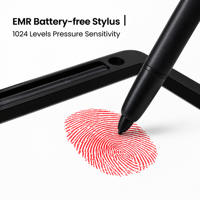 Tablette de signature numérique 7 pouces avec scanner d'empreintes digitales USB, stylet passif EMR pour ordinateur portable et de bureau Windows/Linux