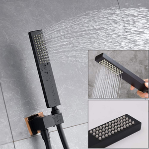 Ensemble de robinet de <span class=keywords><strong>douche</strong></span> noir Fixations murales de <span class=keywords><strong>douche</strong></span> à effet pluie - Product Image 4