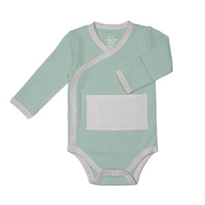 Vente en gros de combinaisons <span class=keywords><strong>kimono</strong></span> à manches longues en coton pour bébés garçons et filles, unisexe, pour nouveau-nés, avec fermeture latérale pour l'été, avec mitaines intégrées - Product Image 2