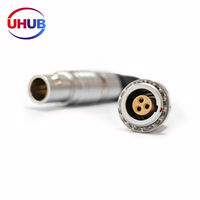 Connecteur auto-bloquant Push-Pull UHUB Série B 0B FGG EGG 0b 2p 3p 4p, broches plaquées or usinées avec précision, fiche