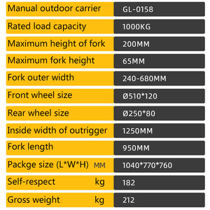 Transportador Manual para Exteriores, Resistente, Varios Modelos y Especificaciones, Excelente Rendimiento Todoterreno - Product Image 3