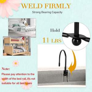 Organisateur de caddie de rangement de <span class=keywords><strong>chevet</strong></span> <span class=keywords><strong>suspendu</strong></span> avec plusieurs poches pour tête de lit lit superposé dortoir porte-revues - Product Image 3