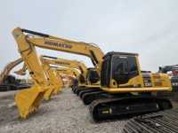 Excavatrice sur chenilles Komatsu PC220 d'occasion, châssis stable, pelle hydraulique, engin de terrassement d'occasion, vente en gros