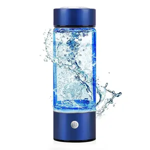 New Technology 420ml SPE and Pem Technology Rechargeable Best Hydrogen Generator Glass Water Bottle