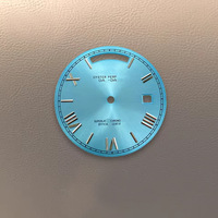 Cadran de montre double calendrier romain 31 mm, aiguilles rose/or/argent, compatible avec le mouvement 8285, plusieurs couleurs disponibles
