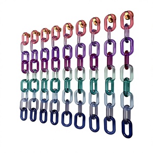 Cadena de Eslabones de Resina de Primera Calidad, Transparente, Colorida, Moderna, Decoración para el Hogar, Linda, Artística, de Forma Irregular - Product Image 3