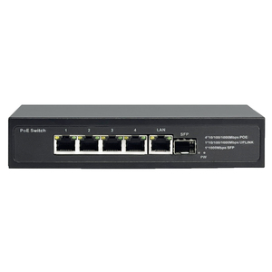 OEM/ODM 10G Gigabit POE Switch 4*10/100/1000M 1*1000M Ethernet Uplink 1SFP SC Conector Equipo de fibra óptica - Product Image 1