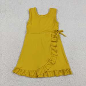 En stock: Vestido de yoga para bebés y niñas pequeñas, sin mangas, con cremallera y volantes, ropa deportiva de moda, ropa de boutique para bebés, ropa linda para hermanas. - Product Image 6