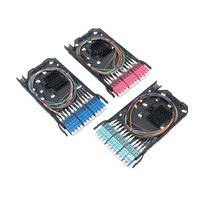 Boîtier de cassette modulaire Splice LC Pigtail 12F, boîtier de raccordement LC Nap UPC SM OM3 OM4, module d'équipement optique à fibre IDC, cassette MPO