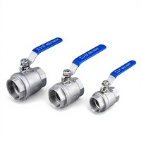 Vanne à boisseau sphérique Jiayi en acier inoxydable 304, 3/4 pouce, épaissie, deux pièces, filetage interne, traversée droite, OEM, garantie 1 an