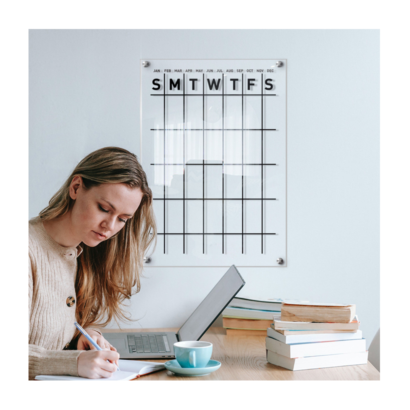 Противоскользящая Нескользящая прозрачная магнитная доска, акриловая доска для сухого стирания