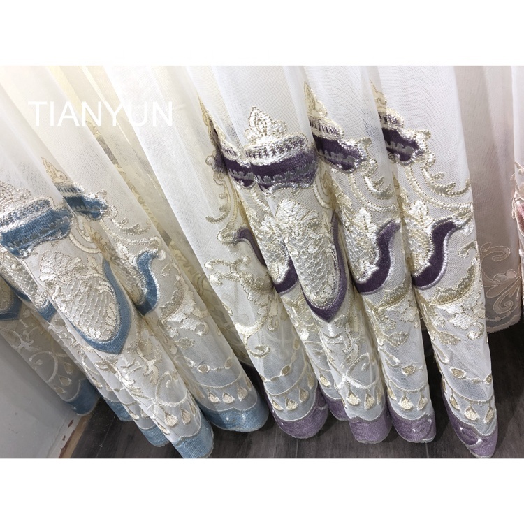 Rideau de panneau de poche de tige de Voile de fenêtre transparente de Polyester