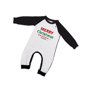 Nuovo stile sorella-fratello abbinata lettere di natale stampa pantaloni lunghi a maniche colorate per abiti di famiglia - Product Image 6