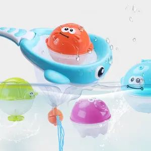 Multifunction Fishing Net Non Toxic Silicone Baby Bath Toy Toddler Bath Toy