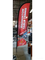 Drapeaux de plage personnalisés, drapeaux à plumes, bannières en forme de larme, base de poteau pour la promotion d'événements, la publicité, l'affichage, les cadeaux de salon professionnel