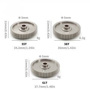 Engrenage droit haute vitesse 55T 58T 61T 51004 53665 pour <span class=keywords><strong>TAMIYA</strong></span> TT01 <span class=keywords><strong>TT</strong></span>-01 1/10 Pièces de mise à niveau et accessoires pour voiture RC - Product Image 2
