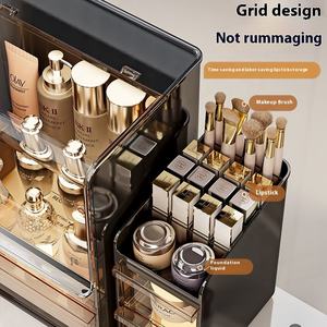 กล่องเก็บเครื่องสำอางแบบใส PET สามชั้น ป้องกันฝุ่น เป็นมิตรกับสิ่งแวดล้อม ผิวเงา ทันสมัย ประหยัดพื้นที่ - Product Image 3