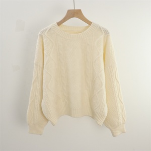 Maglione da <span class=keywords><strong>Donna</strong></span> Personalizzato in <span class=keywords><strong>Maglia</strong></span> a Collo Alto, <span class=keywords><strong>Beige</strong></span>, a Maniche Lunghe, Casual e alla Moda, all'Ingrosso - Product Image 3