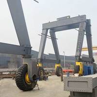 Grue à portique mobile sur pneus en caoutchouc YUFEI 30 tonnes avec palan électrique