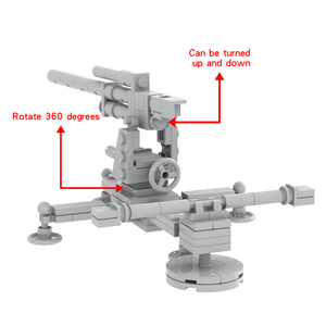 NUEVO Juguete de Bloques de Construcción de Armas de Batalla, Artillería <span class=keywords><strong>Alemana</strong></span> de la Segunda <span class=keywords><strong>Guerra</strong></span> Mundial, Accesorios de Escena Militar MOC para Niños - Product Image 4