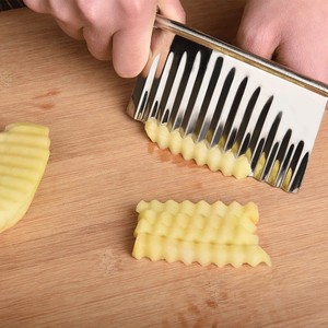 Stainless Steel Wavy Potato Slicer French Fry Cutter Corrugated Knife For Kitchen Use - Product Image 1