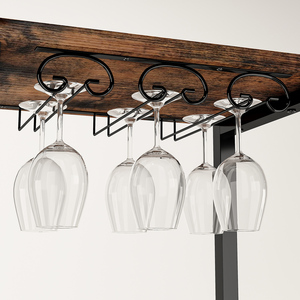 Mobile Bar da Soggiorno con Cassetti Portabottiglie e Portabicchieri, Cantinetta a 4 Ripiani Autoportante - Product Image 6