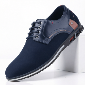 Chaussures de travail pour hommes 39-48, grandes tailles, décontractées, en cuir respirant, légères, à lacets, antidérapantes, chaussures de ville, séchage rapide, toutes saisons - Product Image 1