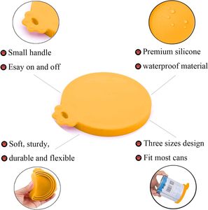 Couvre-aliments <span class=keywords><strong>pour</strong></span> animaux de compagnie en silicone réutilisable, hermétique, universel, <span class=keywords><strong>pour</strong></span> conserver la fraîcheur des aliments en conserve <span class=keywords><strong>pour</strong></span> chats et chiens, produit en caoutchouc - Product Image 4