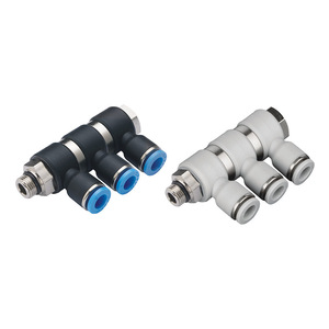 ข้อต่อลมแบบเร็ว Xingyi Technology รุ่น PTH4 6 8 10 G1 8 1 4 3 8 1 2 แบบมุมฉากและแบบตรง สำหรับท่อ PU - Product Image 2